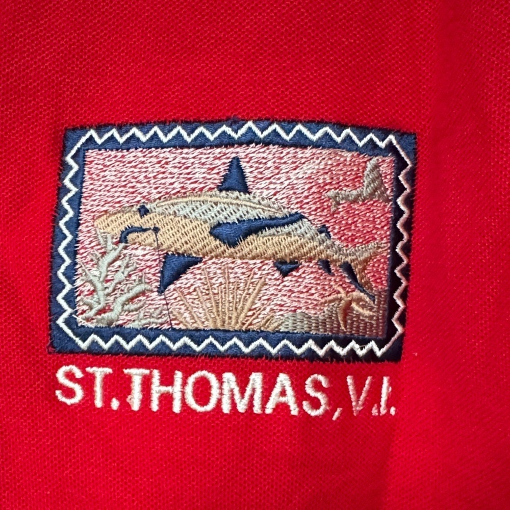NEW St. Thomas USVI Red Polo Shirt men’s XXL - Picture 2 of 7